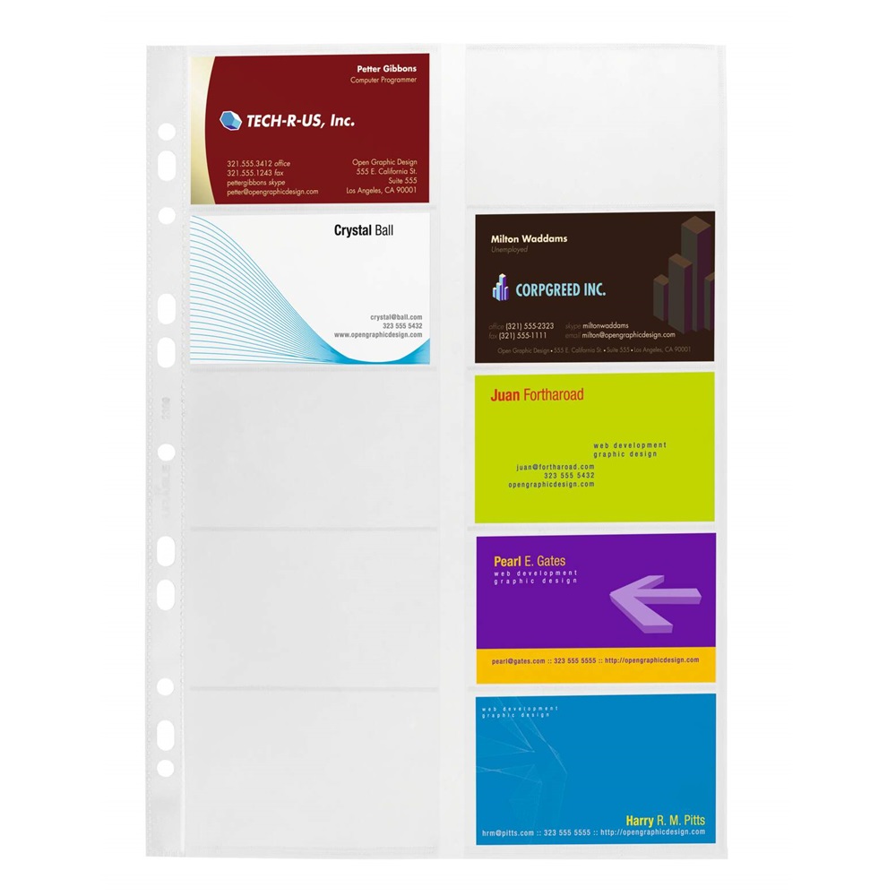 Névjegykártyatartó betét, 80 zseb/betét, 10 betét/csomag Visifix, Durable 2 Névjegykártyatartó betét, 80 zseb/betét, 10 betét/csomag Visifix, Durable - Image 2