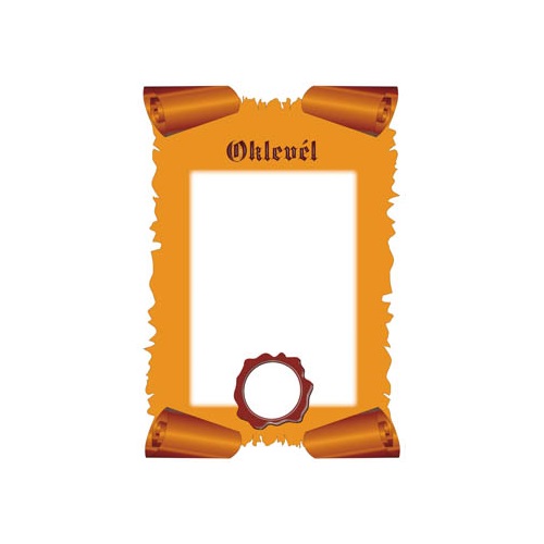 Oklevél pd A/4 álló címer nélküli I. 1 Oklevél pd A/4 álló címer nélküli I.