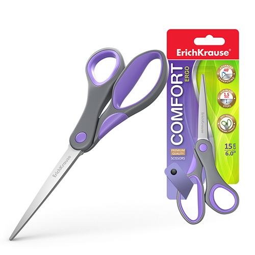 Olló ErichKrause Comfort 15 cm irodai rozsdamentes acél bliszteres 1 Olló ErichKrause Comfort 15 cm irodai rozsdamentes acél bliszteres