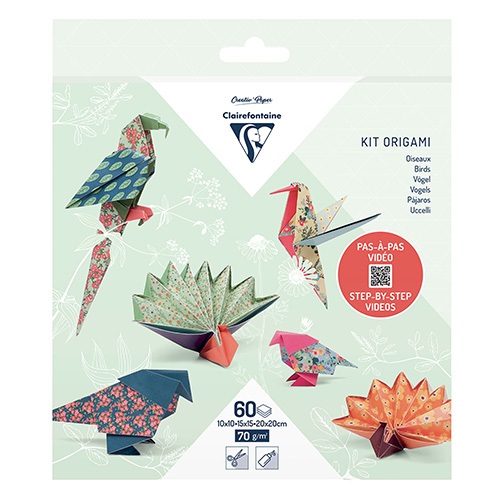 Origami Clairefontaine 60 lap, 3 méret, Madarak 2 Origami Clairefontaine 60 lap, 3 méret, Madarak - Image 2