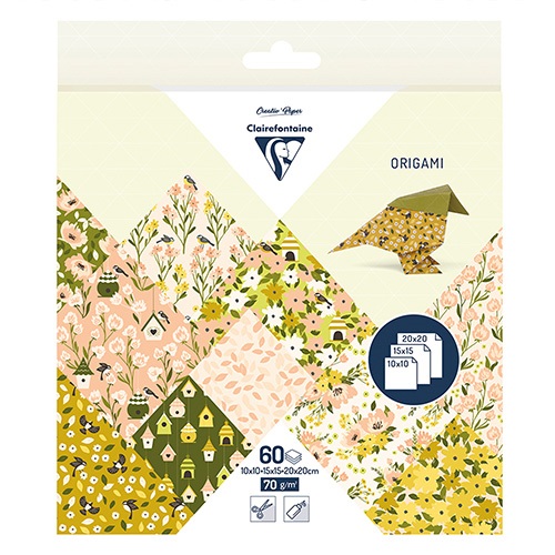Origami Clairefontaine 60 lap, 3 méret, Tavasz 1 Origami Clairefontaine 60 lap, 3 méret, Tavasz