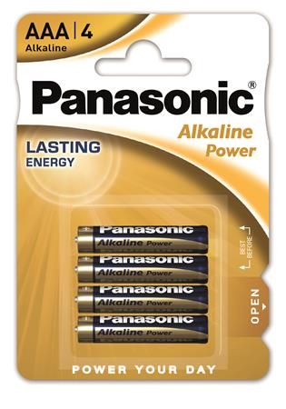 Elem, AAA mikro, 4 db, PANASONIC "Alkaline power" 1 PANASONIC