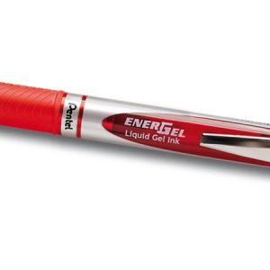 Zseléstoll, 0,35 mm, nyomógombos, PENTEL "EnerGel BL77", piros