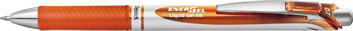 Zseléstoll, 035 mm, nyomógombos, PENTEL "EnerGel BL77", narancs 1 PENTEL
