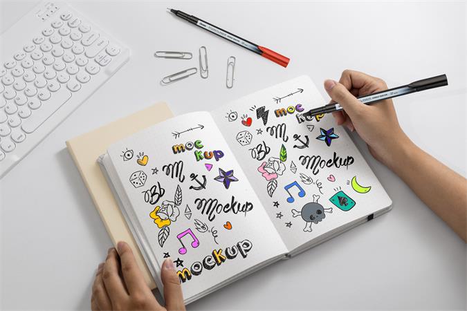 Tűfilc készlet, 0,4 mm, PENTEL "Pointliner", 12 különböző szín 2 Tűfilc készlet, 0,4 mm, PENTEL "Pointliner", 12 különböző szín