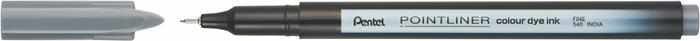 Tűfilc, 0,4 mm, PENTEL "Pointliner", szürke 2 Tűfilc, 0,4 mm, PENTEL "Pointliner", szürke