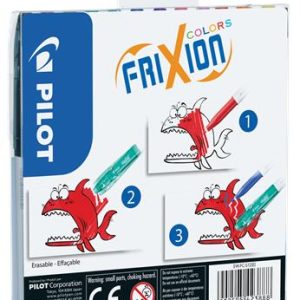 Filctoll készlet, 0,39-0,7 mm, törölhető, PILOT "Frixion Colors", 12 különböző szín