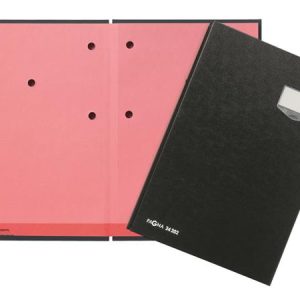 Aláírókönyv, A4, 20 rekeszes, karton, PAGNA, fekete