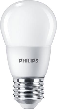LED izzó, E27, kis gömb, P48, 7W, 806lm, 2700K, PHILIPS "CorePro" 1 PHILIPS