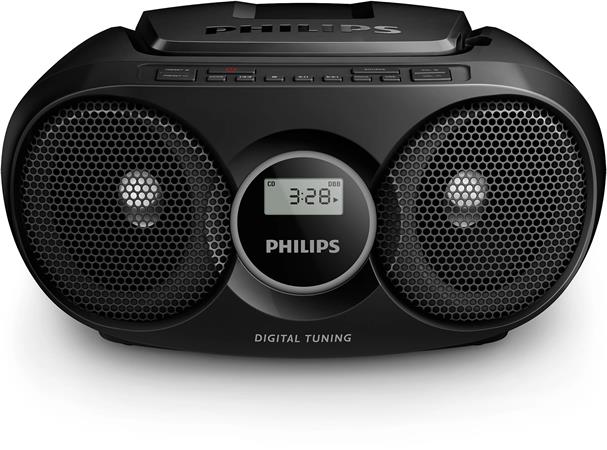 Rádió, CD-lejátszóval, PHILIPS "AZ215", fekete 1 PHILIPS
