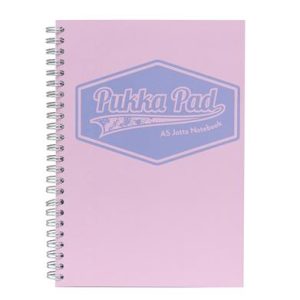 Spirálfüzet, A5, vonalas, 100 lap, PUKKA PAD "Pastel Jotta Pad", vegyes szín
