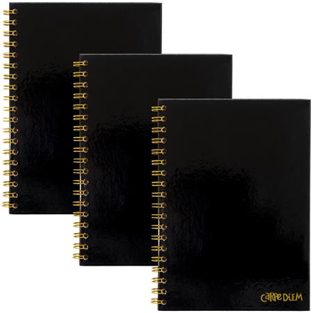 Spirálfüzet, B5, vonalas, 80 lap, FSC, PUKKA PAD "Carpe Diem", fekete 1 PUKKA PAD