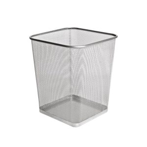 Papírkosár Forofis fémhálós 28x28x32 cm ezüst