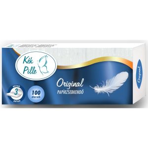 Papírzsebkendő 3 rétegű 100 db/csomag Kék Pille original