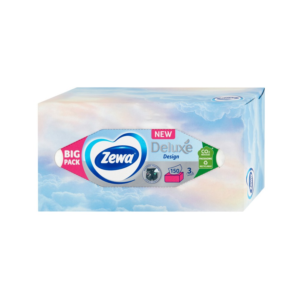 Papírzsebkendő 3 rétegű 150 db/doboz Zewa Deluxe 2 Papírzsebkendő 3 rétegű 150 db/doboz Zewa Deluxe - Image 2