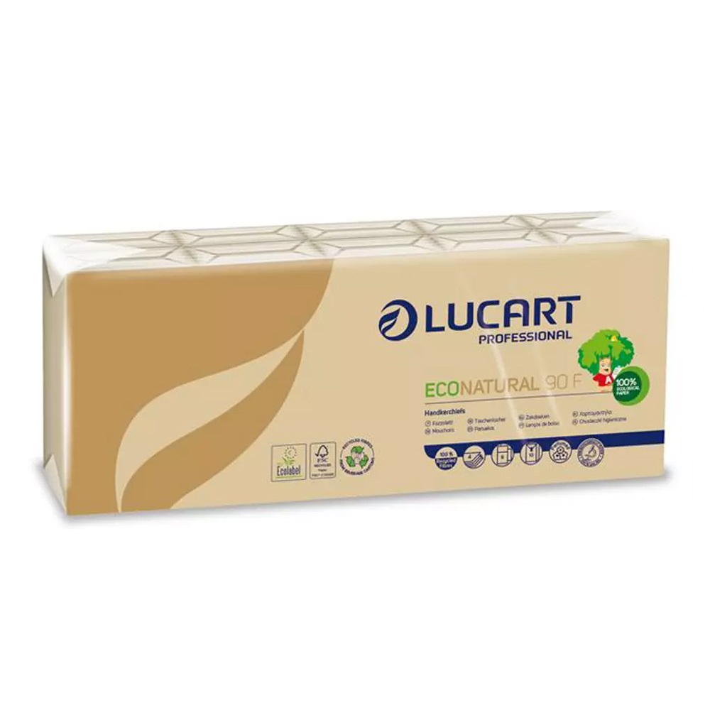Papírzsebkendő 4 rétegű 9 lap/cs 10 cs/csomag EcoNatural 90 F Lucart_843166J havanna barna 1 Papírzsebkendő 4 rétegű 9 lap/cs 10 cs/csomag EcoNatural 90 F Lucart_843166J havanna barna