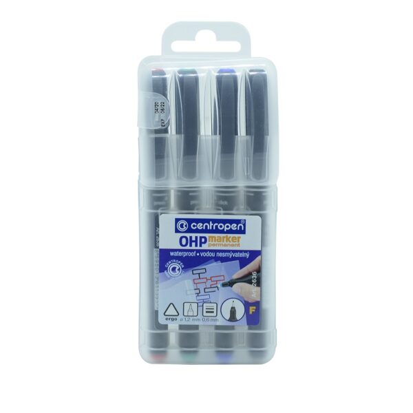 Permanent marker CENTROPEN OHP 2636 F 4 keszlet 0 6mm i71345