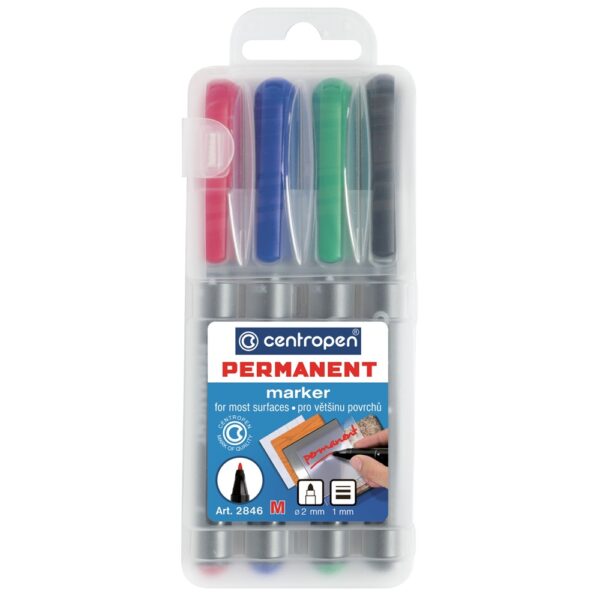 Permanent marker M 1 mm CENTROPEN 2846 4 es klt i107640