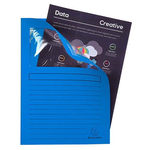 Pólyás iratgyűjtő Exacompta A/4 120g kék ablakos 1 Pólyás iratgyűjtő Exacompta A/4 120g kék ablakos