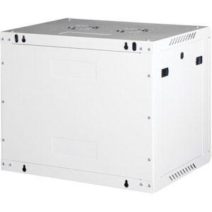 Rack szekrény, fali, 19", 9U, lapraszerelt, LANDE "PROlineB", szürke