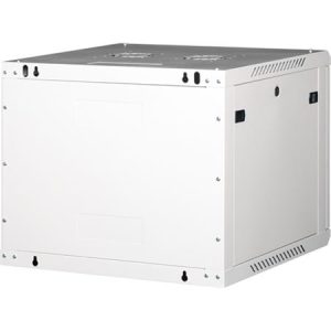 Rack szekrény, fali, 19", 9U, lapraszerelt, LANDE "PROlineB", szürke