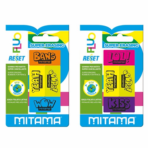 Radír Mitama FLUO színes 4 db-os klt. 1 Radír Mitama FLUO színes 4 db-os klt.