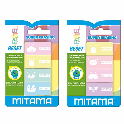 Radír Mitama PASTEL színes 6 db-os klt. 1 Radír Mitama PASTEL színes 6 db-os klt.