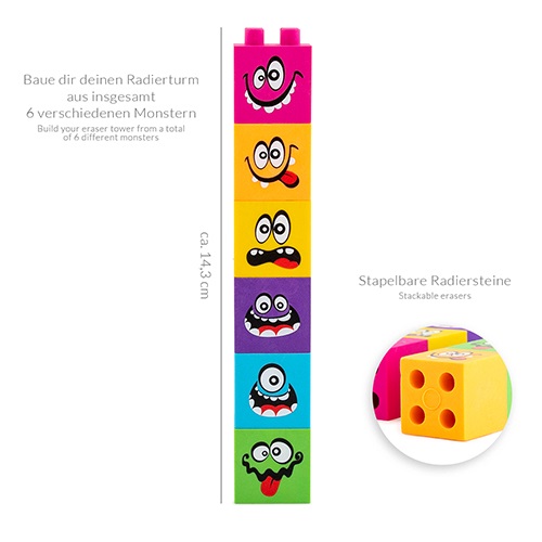 Radír Trendhaus LITTLE MONSTER 3 emeletes torony, 2 féle 4 Radír Trendhaus LITTLE MONSTER 3 emeletes torony, 2 féle - Image 4