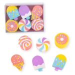 Radír Trendhaus Unicorn & Candy 6 db/doboz, 2 féle készlet - Image 2