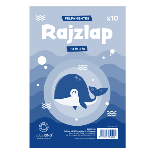 Rajzlap A4 felfamentes foliazva Balnas Bluering 10 ivcsomag i218996