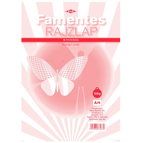 Rajzlap famentes A/4 120 g 10 lap/csomag nejlonos 1 Rajzlap famentes A/4 120 g 10 lap/csomag nejlonos