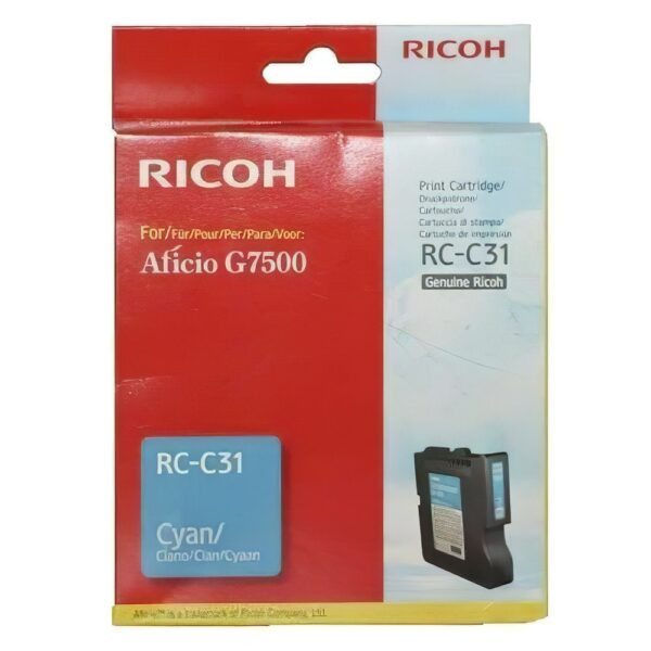 Ricoh RCC31 tintapatron cyan ORIGINAL leertekelt i182057