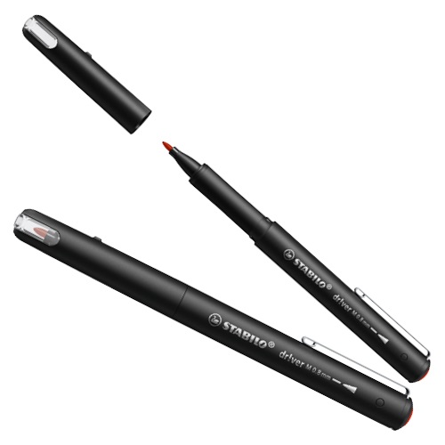 Rostirón Stabilo dr!ver prémium 0,8 mm piros 1 Rostirón Stabilo dr!ver prémium 0,8 mm piros