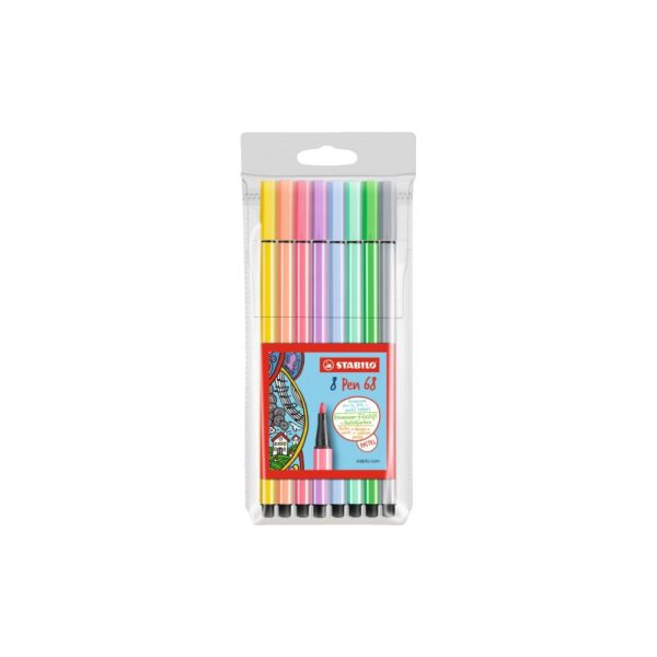 Rostiron filctoll 1mm M STABILO Pen 68 8 klf szin i488136