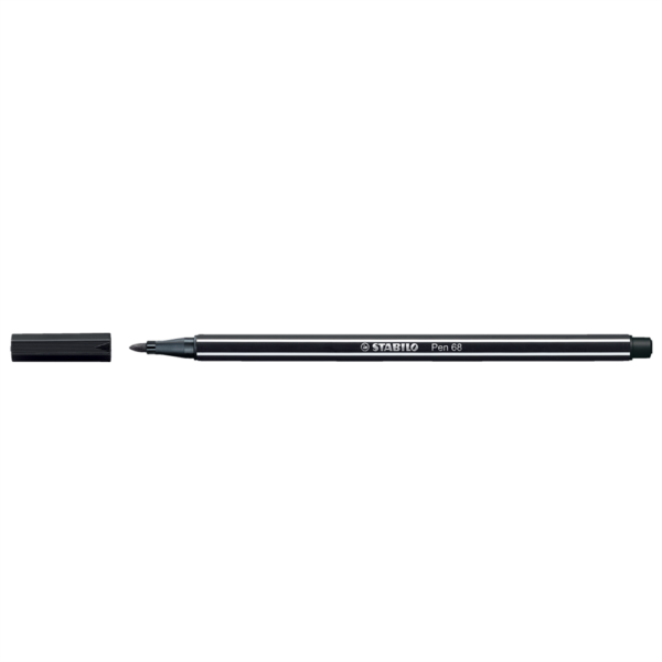 Rostiron filctoll 1mm M STABILO Pen 68 fekete i579305