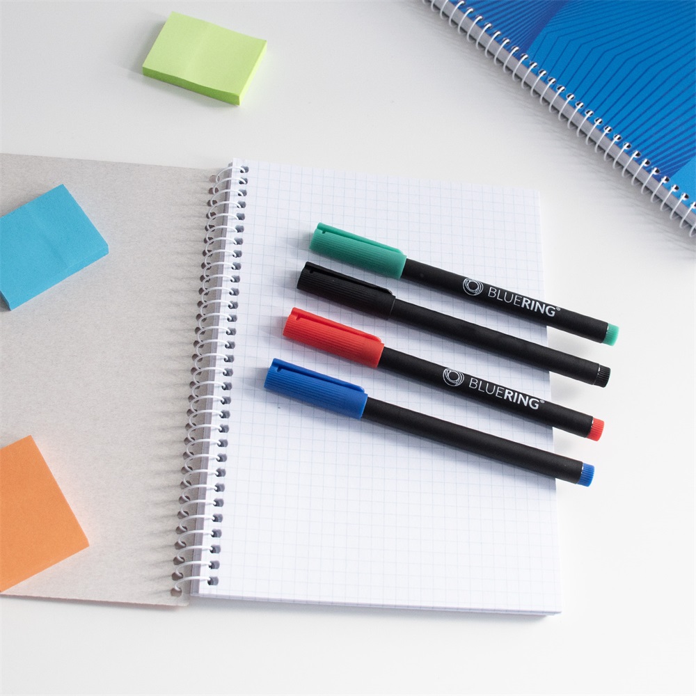 Rostirón, tűfilc alkoholos készlet, 0,5mm OHP Bluering® F, 4 klf. szín 2 Rostirón, tűfilc alkoholos készlet, 0,5mm OHP Bluering® F, 4 klf. szín - Image 2