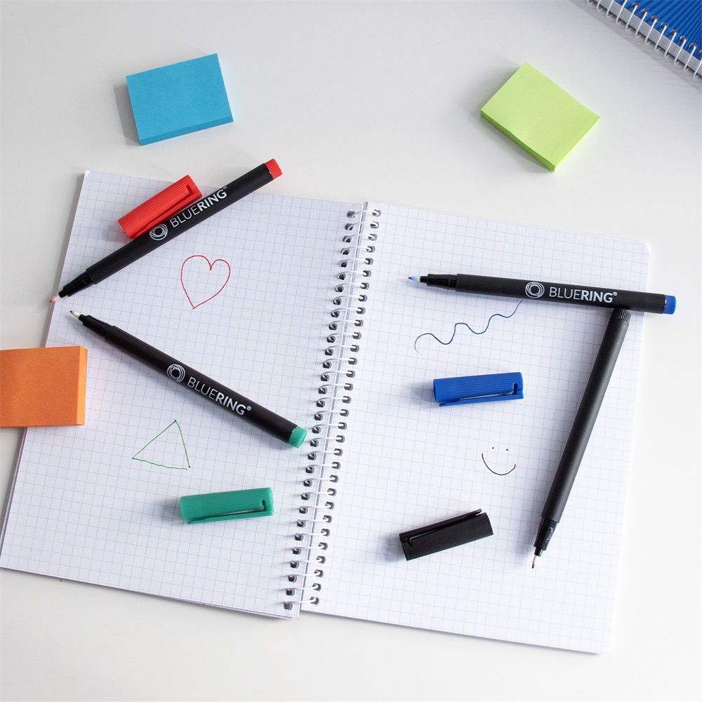 Rostirón, tűfilc alkoholos készlet, 0,5mm OHP Bluering® F, 4 klf. szín 3 Rostirón, tűfilc alkoholos készlet, 0,5mm OHP Bluering® F, 4 klf. szín - Image 3