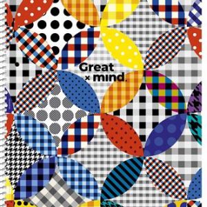 Spirálfüzet, A4+, kockás, 80 lap, SHKOLYARYK "Great Mind", vegyes