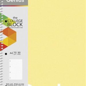 Spirálfüzet, A4, vonalas, 80 lap, PP borító, SHKOLYARYK "Genius Pastel", vegyes
