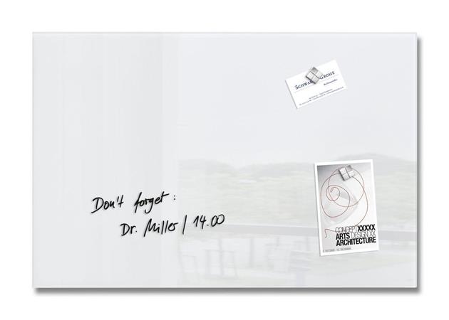 Mágneses üvegtábla, 60x40 cm, SIGEL "Artverum® " fehér 1 SIGEL