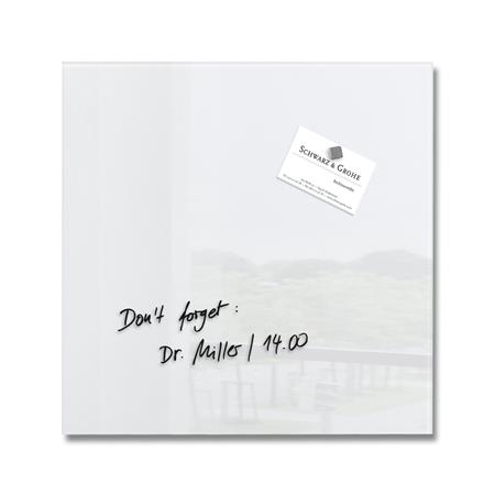 Mágneses üvegtábla, 30x30 cm, SIGEL "Artverum® ", fehér 1 SIGEL