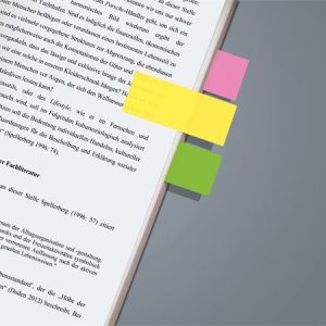 Jelölőcímke, papír, 4x40 lap, 20x50 mm, SIGEL "Brilliant", vegyes szín