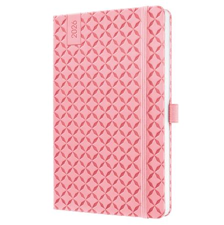 Naptár, A5, heti, 2026, kemény borító, SIGEL "Jolie", rózsaszín 1 SIGEL