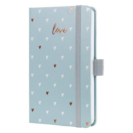 Naptár, A6, heti, 2026, kemény borító, SIGEL "Jolie", Grey love 1 SIGEL