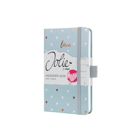 Naptár, A6, heti, 2026, kemény borító, SIGEL "Jolie", Grey love 2 Naptár, A6, heti, 2026, kemény borító, SIGEL "Jolie", Grey love