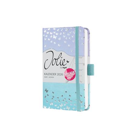 Naptár, A6, heti, 2026, kemény borító, SIGEL "Jolie", Butterfly Confetti Sky 2 Naptár, A6, heti, 2026, kemény borító, SIGEL "Jolie", Butterfly Confetti Sky
