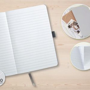 Jegyzetfüzet, exkluzív, A5, vonalas, 87 lap, keményfedeles, SIGEL "Jolie", bézs