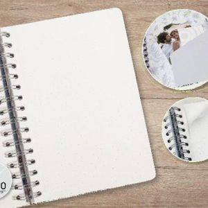 Spirálfüzet, 168x215 mm, pontrácsos, 120 lap, keményfedeles, SIGEL "Jolie Eucalyptus Night"