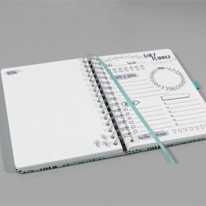 Naptár, A5, heti, dátumozatlan, kemény borító, SIGEL "Jolie", Mint Inspiration