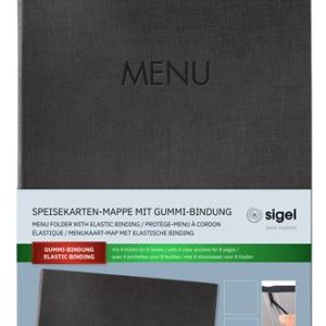 Étlaptartó, A4, keményfedeles, SIGEL, antracit